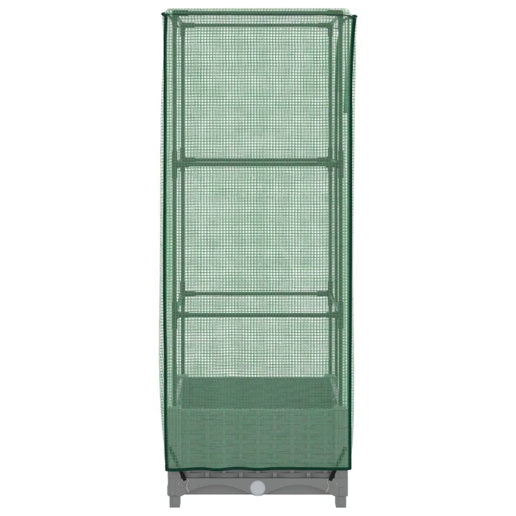 Mini Serre Carrée Compacte sur Pieds pour Herbes Aromatiques avec Bâche de Croissance Gris 40 cm – ComfortXL Outdoor Living - Image 5