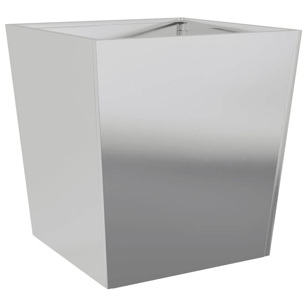 Jardinière acier galvanisé gris 50 x 50 x 50 cm - PANGIVO - Image 6