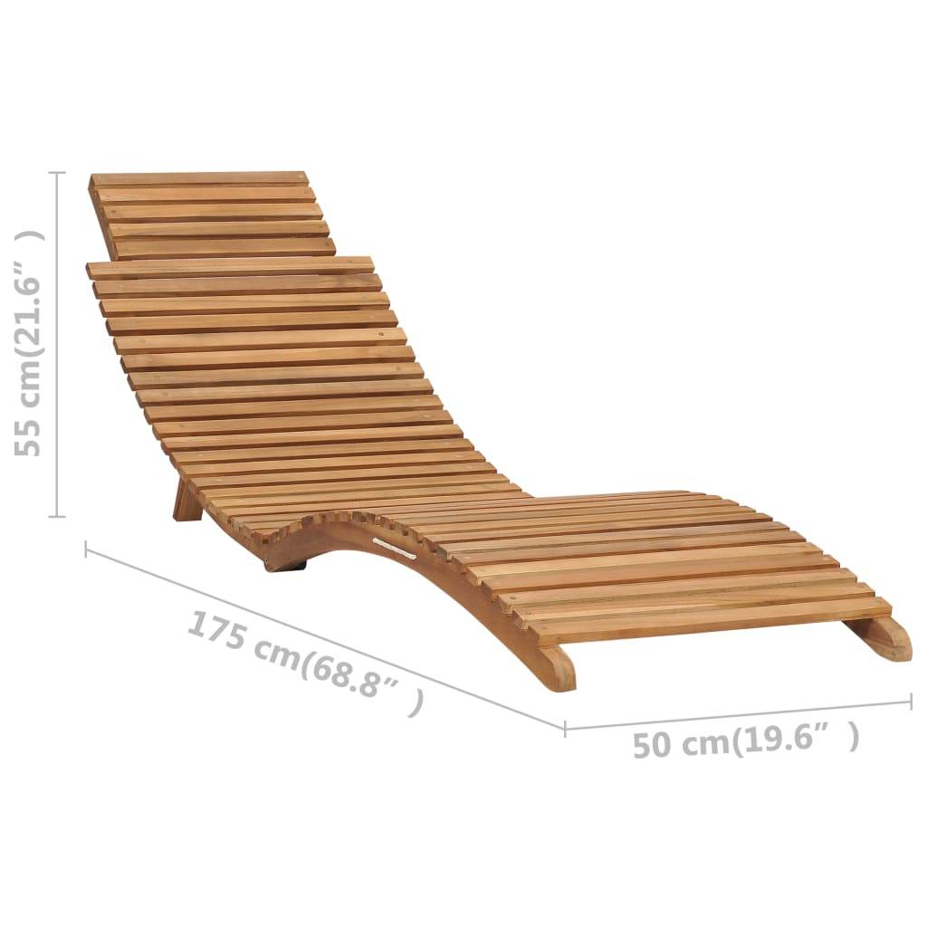 Helloshop26 - Transat chaise longue bain de soleil lit de jardin terrasse meuble d'extérieur pliable avec table bois de teck solide - Image 9