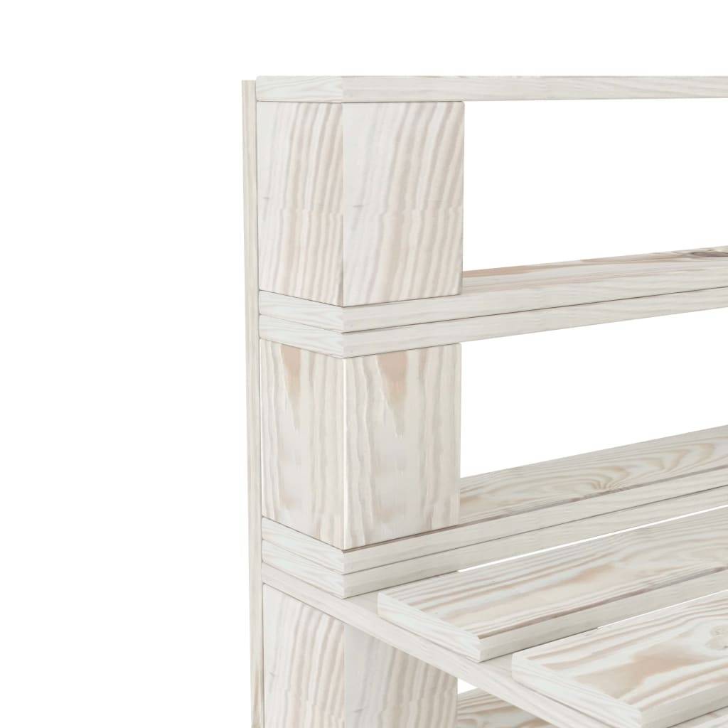 Helloshop26 - Canapé de milieu palette de jardin bois 60 x 67,5 x 60,8 cm blanc - Image 4