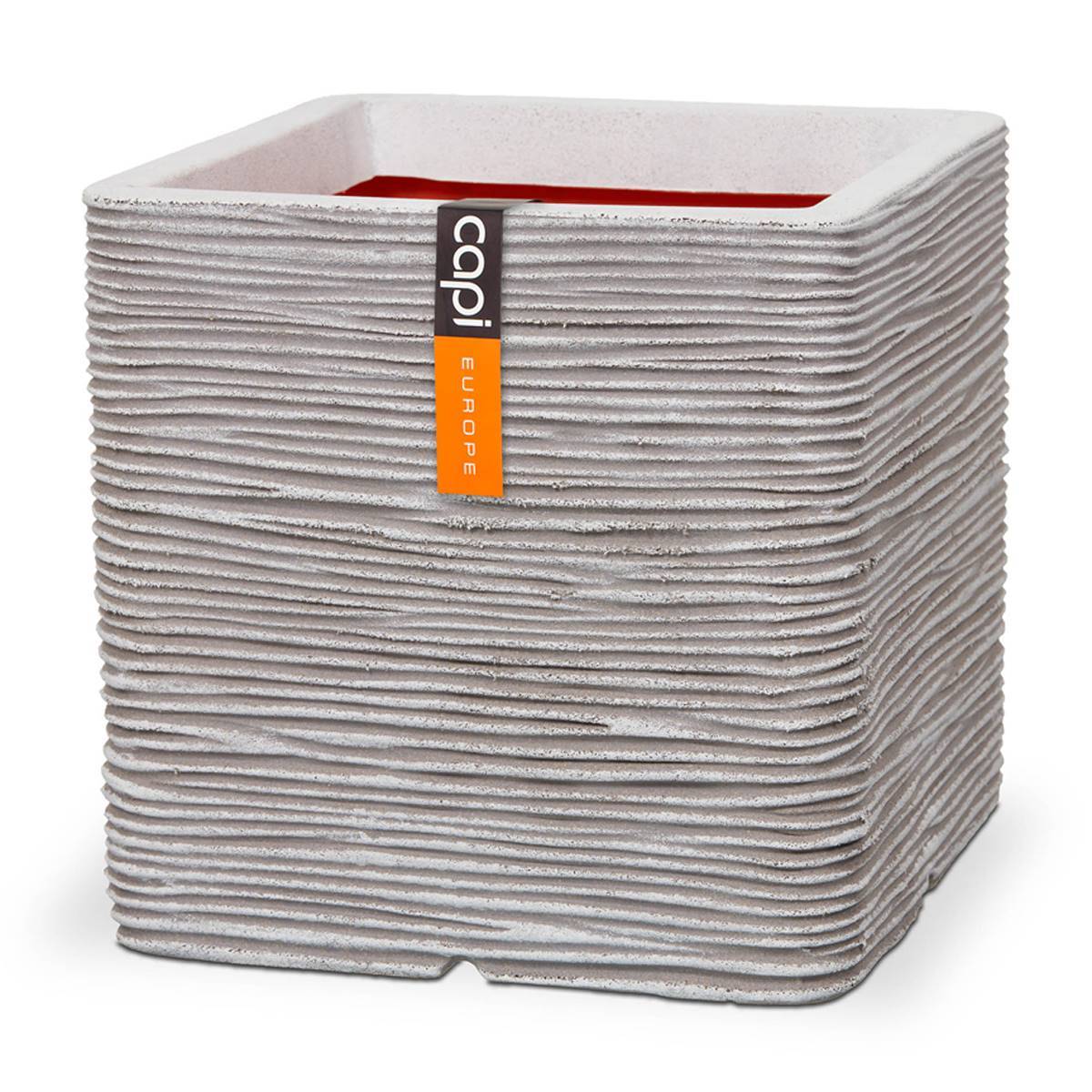 Artificielles - Bac Rib Top Qualité Int/Ext. cube 40x40x40 cm sable - dimhaut: H 40 cm - couleur: Sable