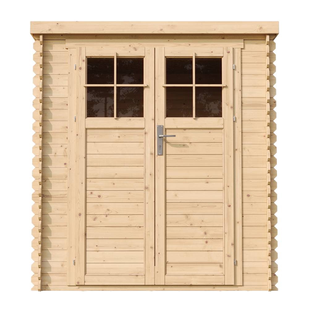 Timbela - Abri de jardin en bois l204xL204xH200 cm / 3.53 m² avec sol traité et porte verrouillable de haute qualité - 19 mm d’épaisseur - Timbela M309F+M309G - Image 3