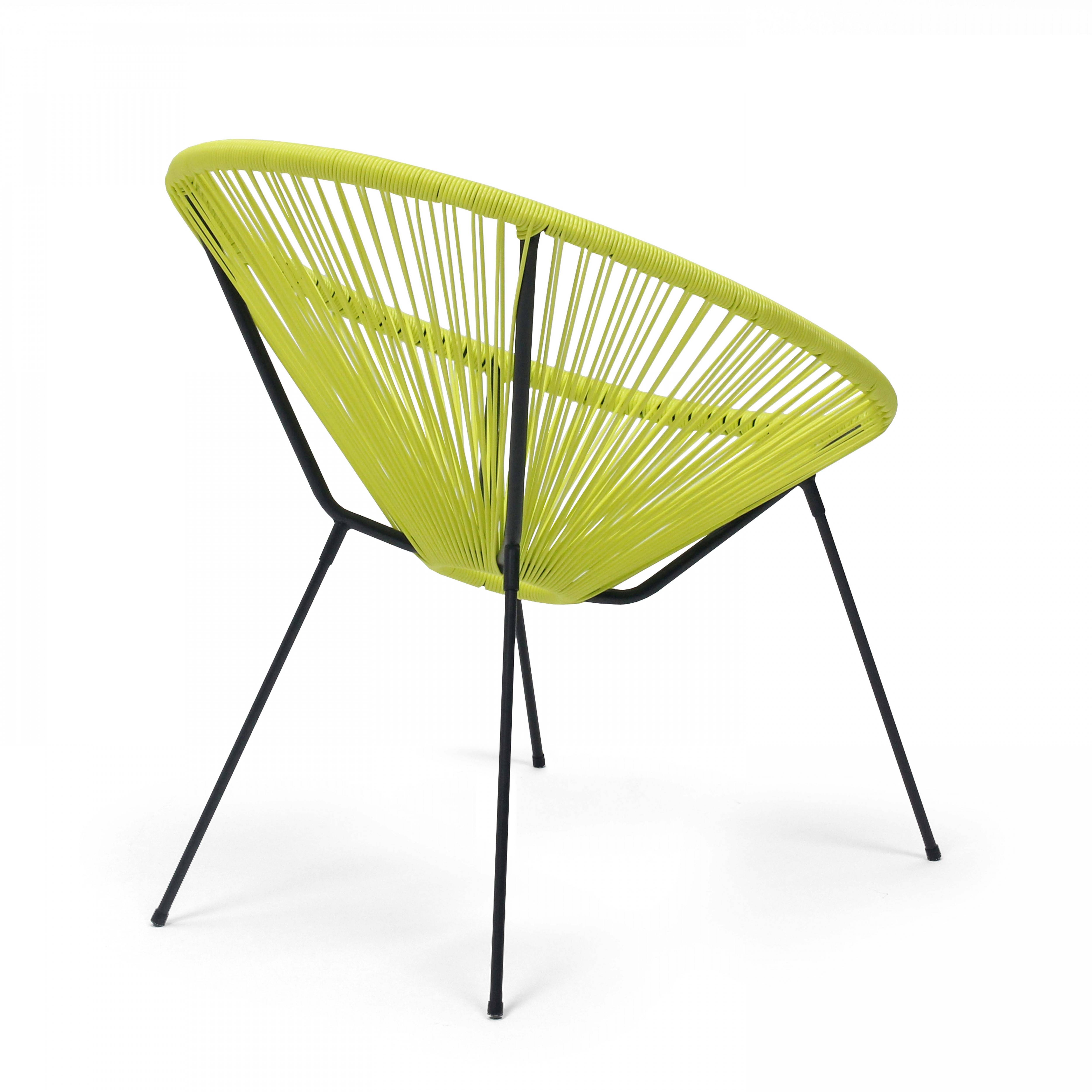 Oviala - Fauteuil en résine tressée vert Ovo - Oviala - Image 4