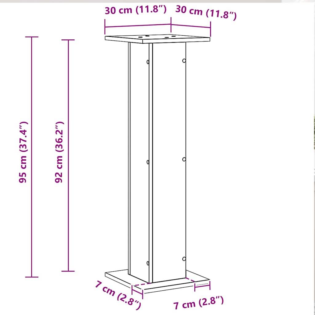 Support plante  Xenia Ice  30 X 30 X 95 cm  - P95048I - Image 9