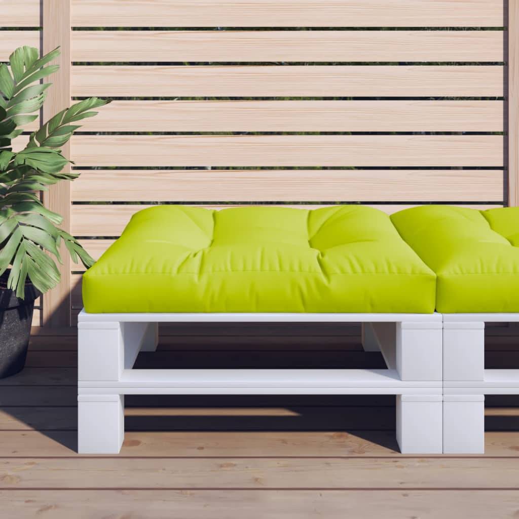 Coussin de Sol Carré pour Palette Polyester Confortable pour Jardin Vert Brillant 80x80x12 cm – ComfortXL Outdoor Living - Image 1