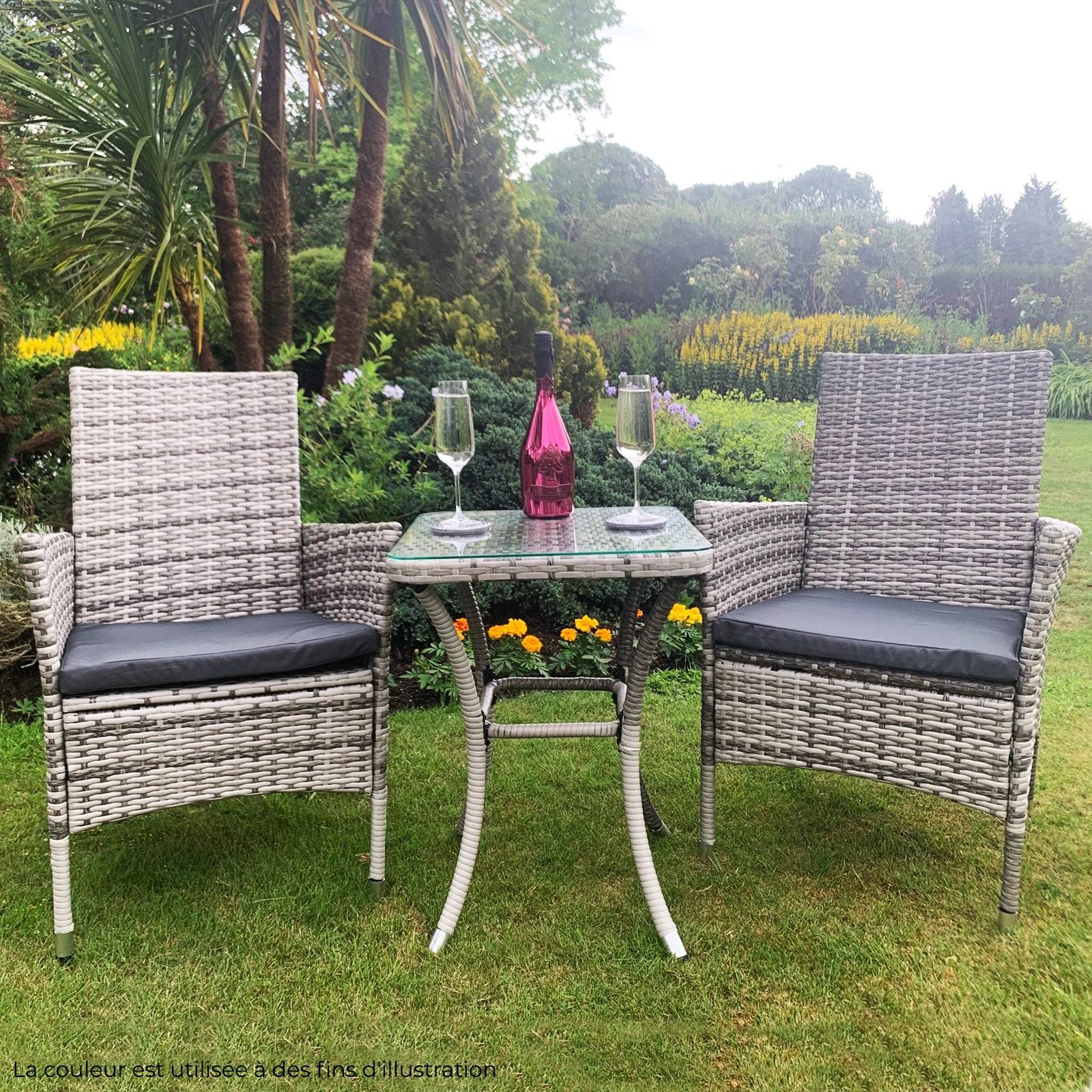 Jardi - Jardí Set Bistro Rotin Gris - Image 2