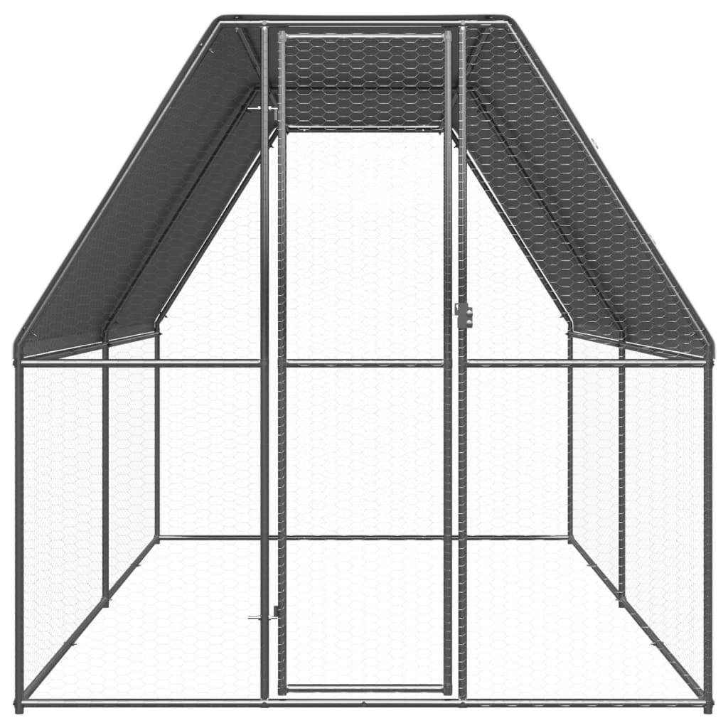Vidaxl - Poulailler d'extérieur 2x4x2 m Acier galvanisé vidaXL 3154371 - Image 6