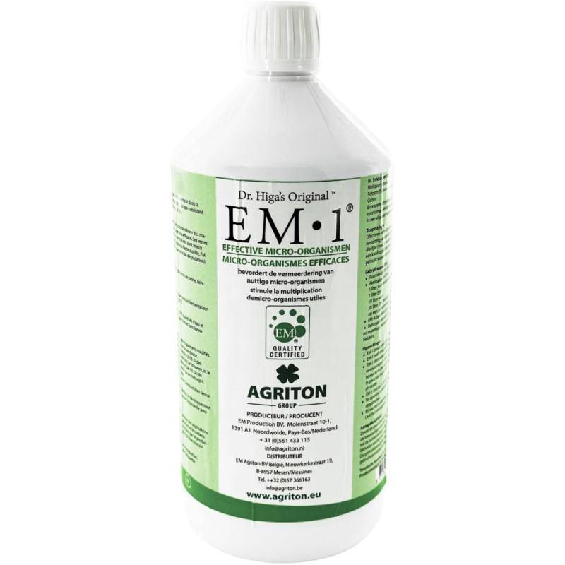 Ferme Du Moutta - EM-1 solution mère de micro-organismes efficaces, bouteille de 1 L - Image 1