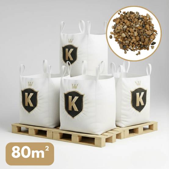 Galet jaune 10/16 mm – Pack 4 Big Bag +/- 1,5T – 80 m² - Image 1