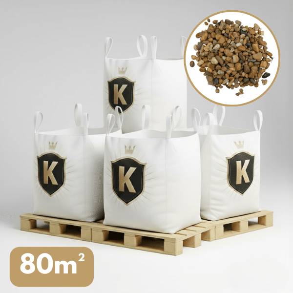 Galet jaune 10/16 mm – Pack 4 Big Bag +/- 1,5T – 80 m² - Image 1