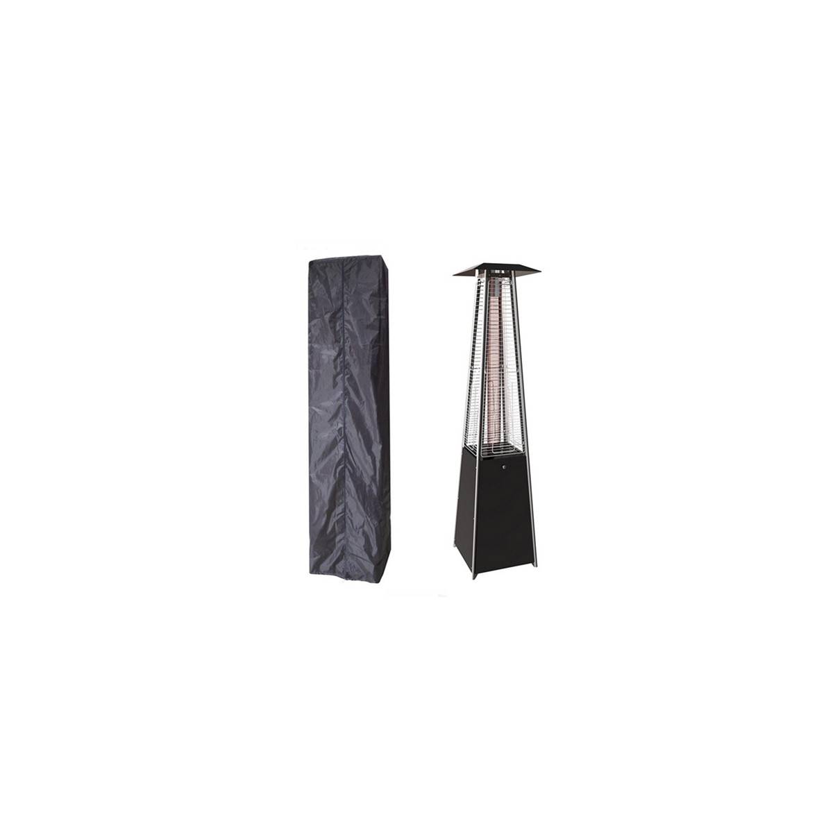 Housse pour Parasol chauffant Pyramide Protection étanche Polyester ZIP Intégral 227x46cm bas 56cm - Image 2