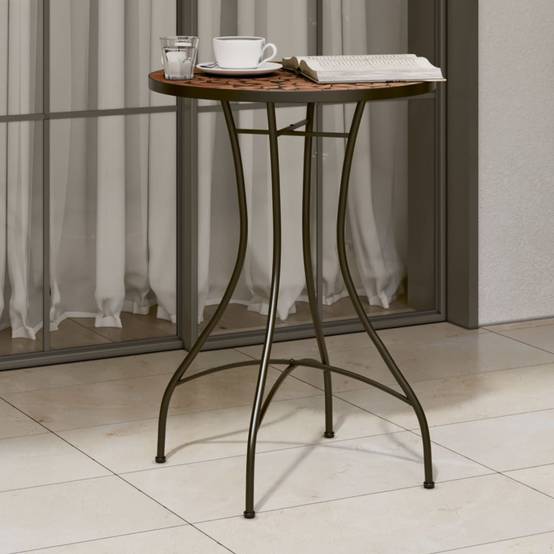 Maison Chic - Table de jardin | Table de bistro mosaïque terre cuite Ø50x70 cm céramique - Image 2