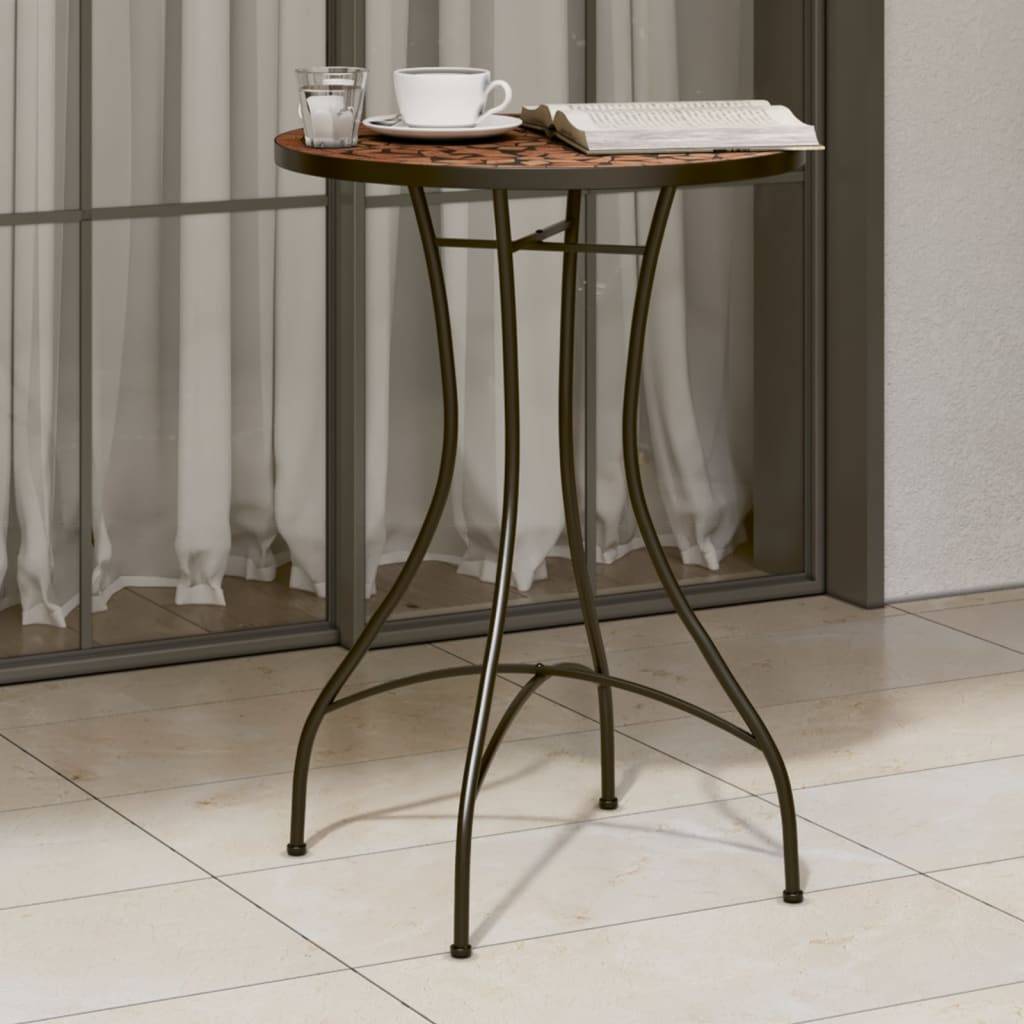 Maison Chic - Table de jardin | Table de bistro mosaïque terre cuite Ø50x70 cm céramique - Image 2
