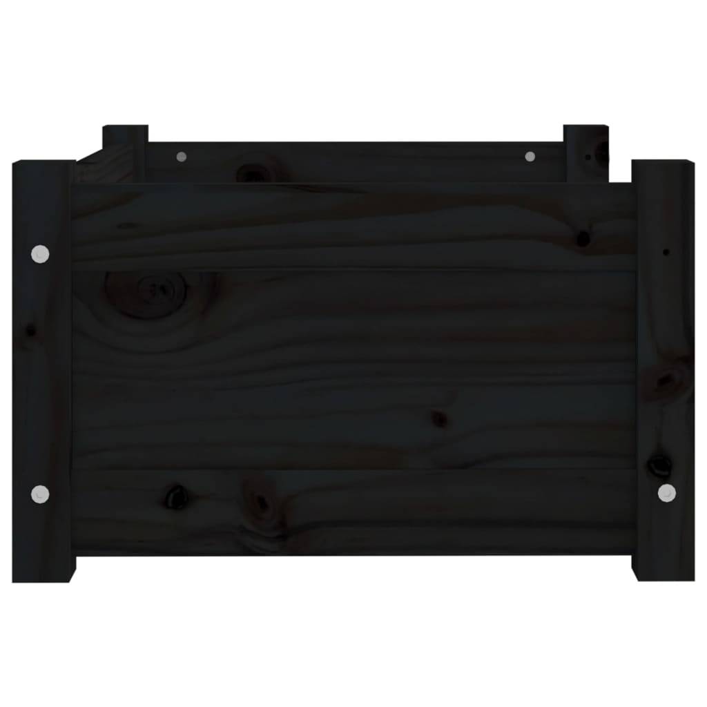 Vidaxl - Lit pour chien Noir 55,5x45,5x28 cm Bois massif de pin vidaXL 821446 - Image 7