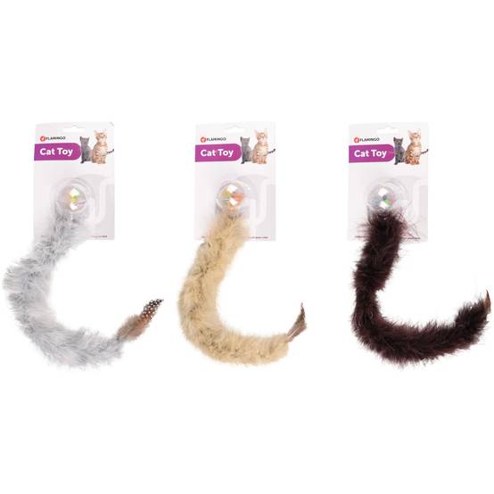 1 Balle Boa avec plume 47 cm jouet pour chat couleur aléatoire - Image 6