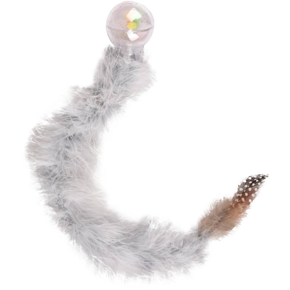 1 Balle Boa avec plume 47 cm jouet pour chat couleur aléatoire - Image 2