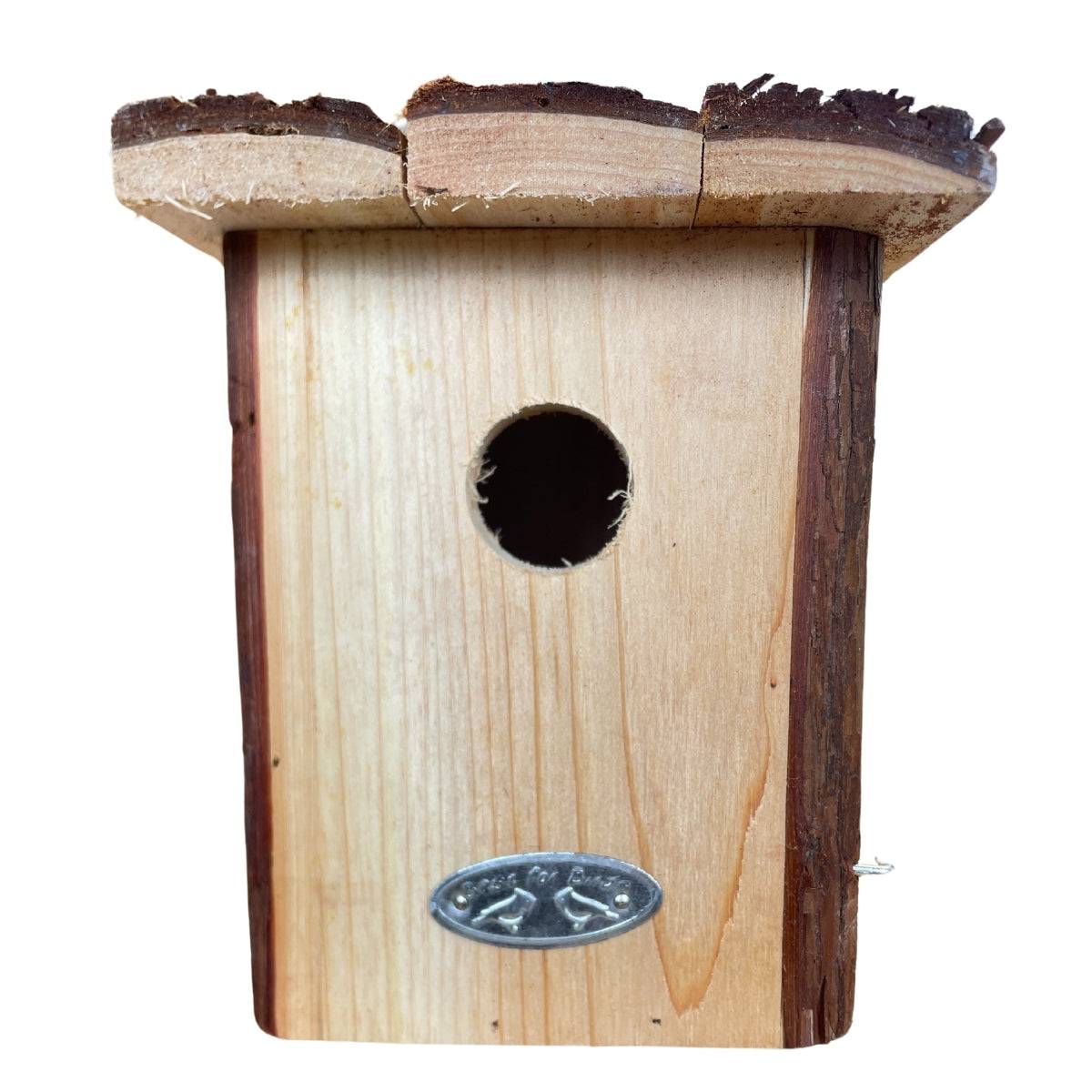 Best For Birds - Nichoir pour oiseaux avec toît en écorce - Marron - L 13,4 x P 12,5 x H 17 cm - Image 2