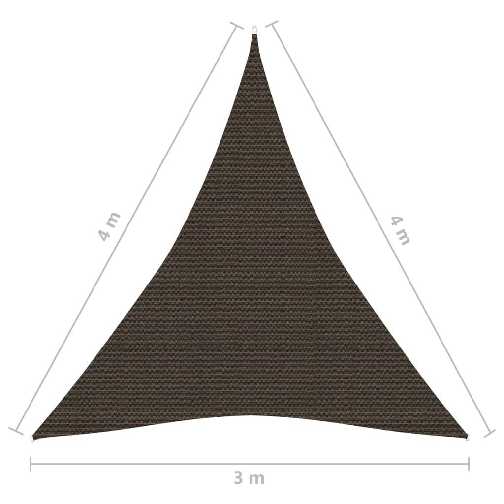 Helloshop26 - Voile toile d'ombrage parasol 160 g/m² PEHD 3 x 4 x 4 m marron - Image 6
