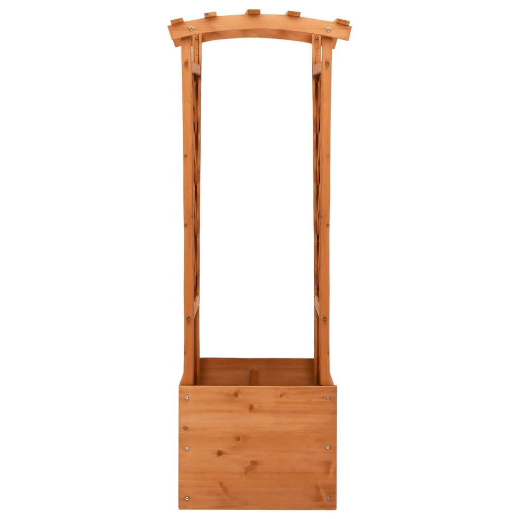 Maison Chic - Jardinière - Pot De Fleurs à treillis avec arche 49x39x130 cm Bois de sapin - Image 1
