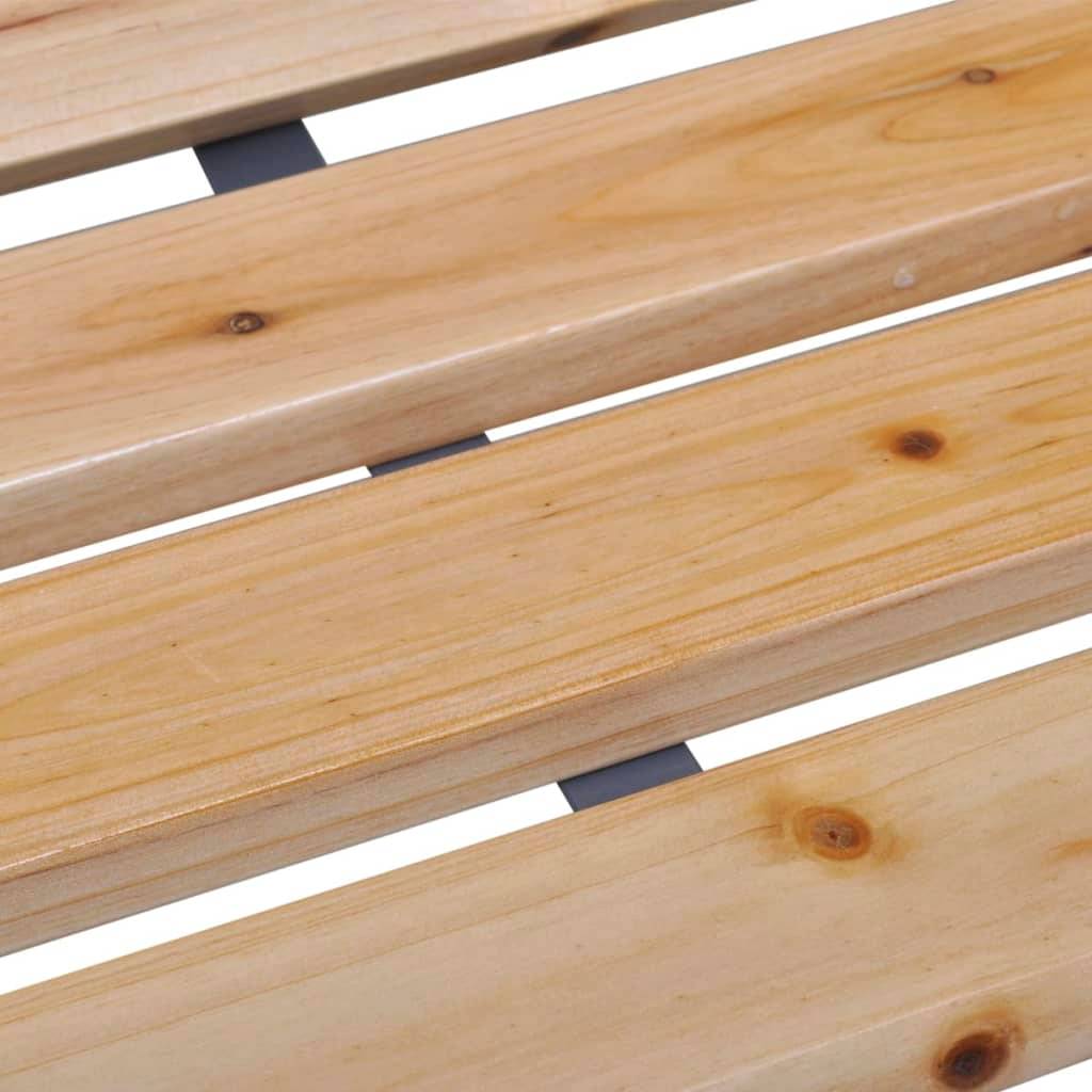 Helloshop26 - Banc de jardin meuble de patio d'extérieur terrasse 120 x 62 x 82 cm bois et fer - Image 4
