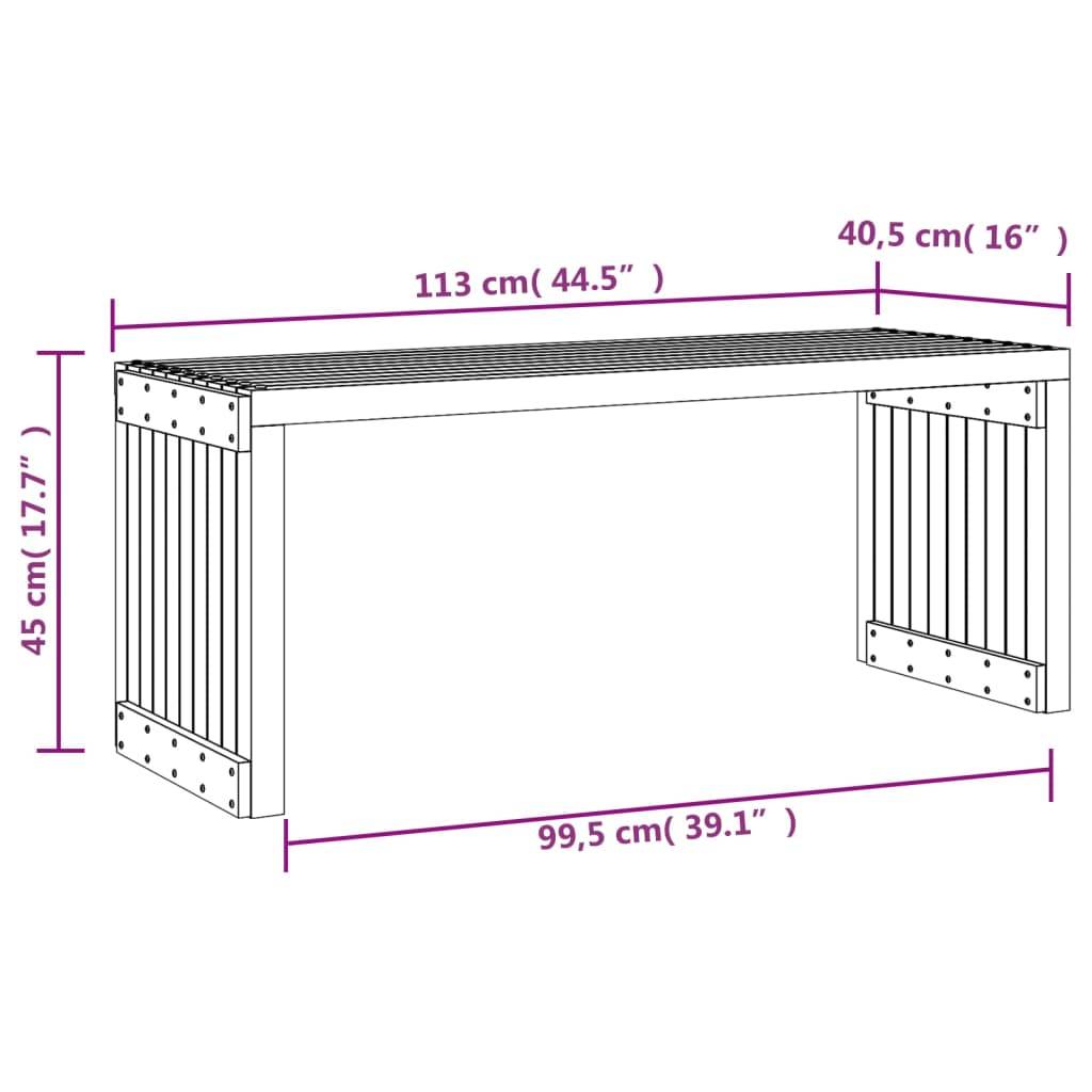 Maison Chic - Banc de jardin - Banc d'extérieur - Banquette extensible blanc 212,5x40,5x45cm bois massif pin - Image 10
