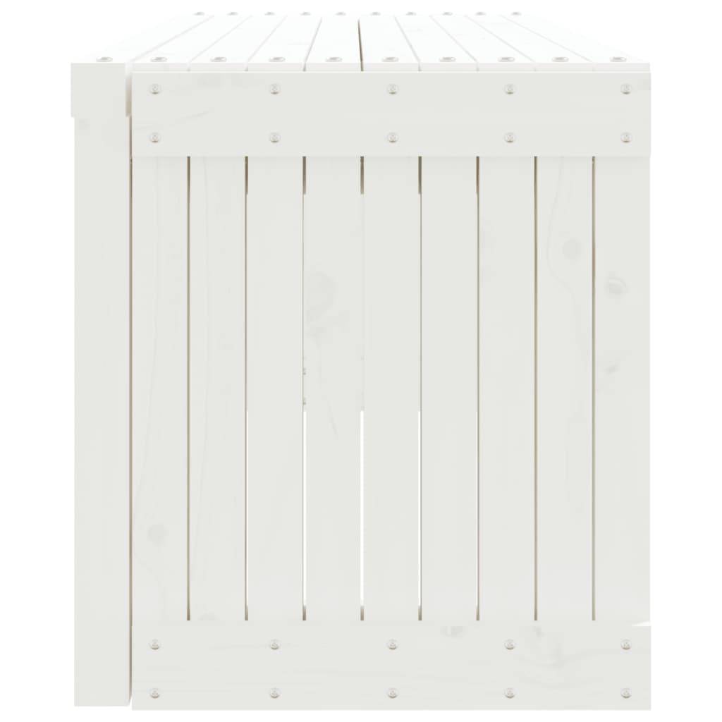 Maison Chic - Banc de jardin - Banc d'extérieur - Banquette extensible blanc 212,5x40,5x45cm bois massif pin - Image 6