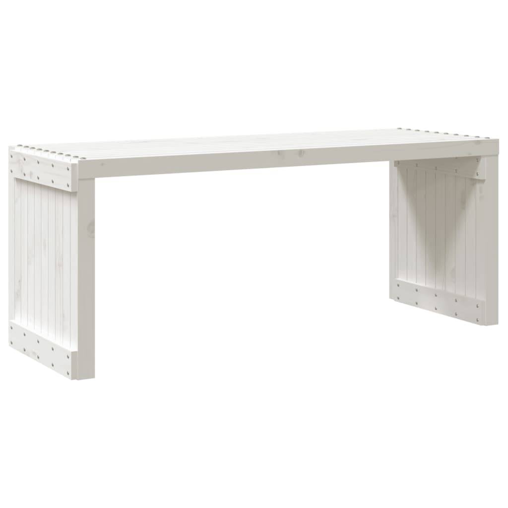 Maison Chic - Banc de jardin - Banc d'extérieur - Banquette extensible blanc 212,5x40,5x45cm bois massif pin - Image 7