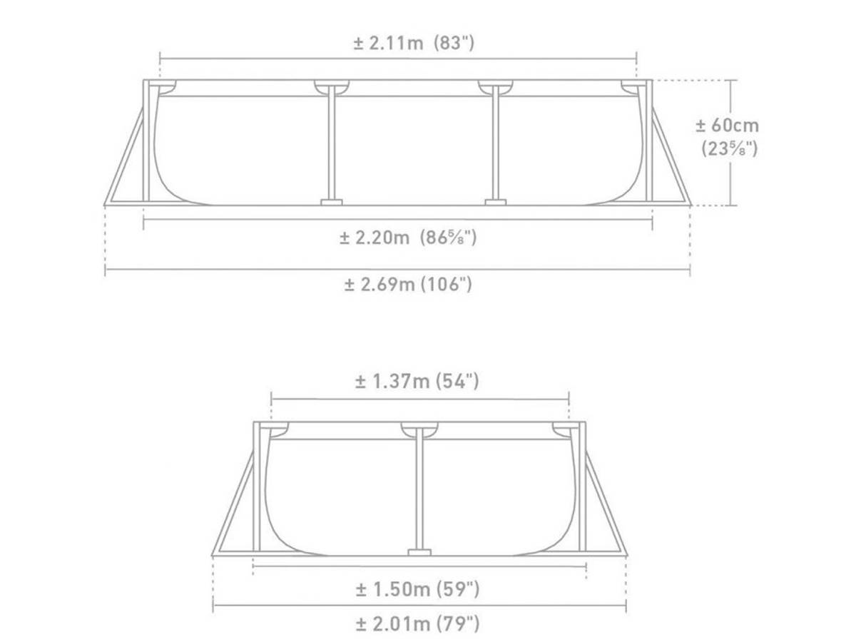 Piscine tubulaire Metal Frame Junior rectangulaire 2,20 x 1,50 x 0,60 m - Intex - Image 5