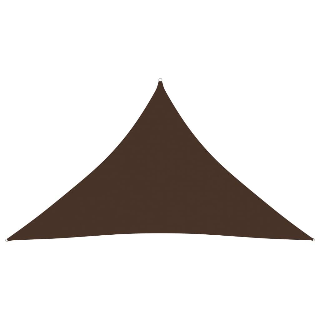 Helloshop26 - Voile toile d'ombrage parasol tissu oxford triangulaire 3,5 x 3,5 x 4,9 m marron - Image 1