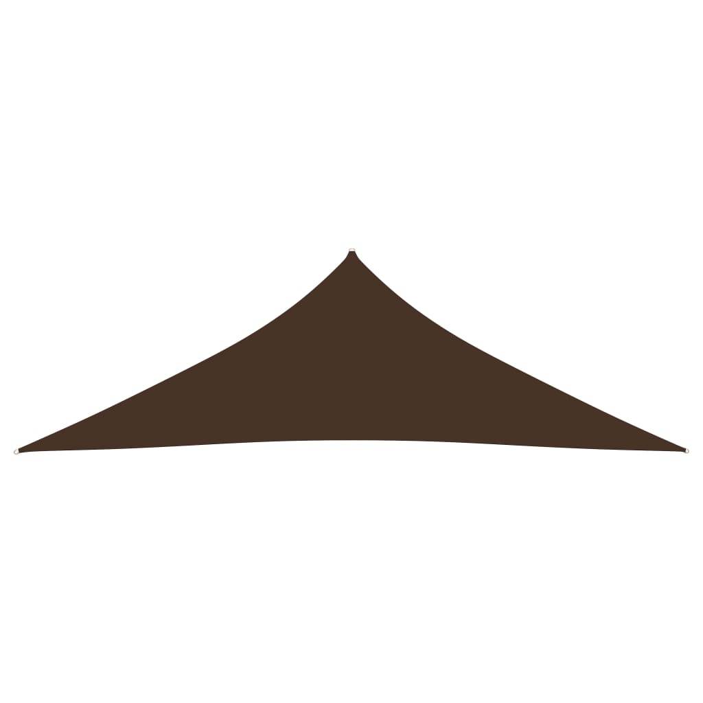 Helloshop26 - Voile toile d'ombrage parasol tissu oxford triangulaire 3,5 x 3,5 x 4,9 m marron - Image 2
