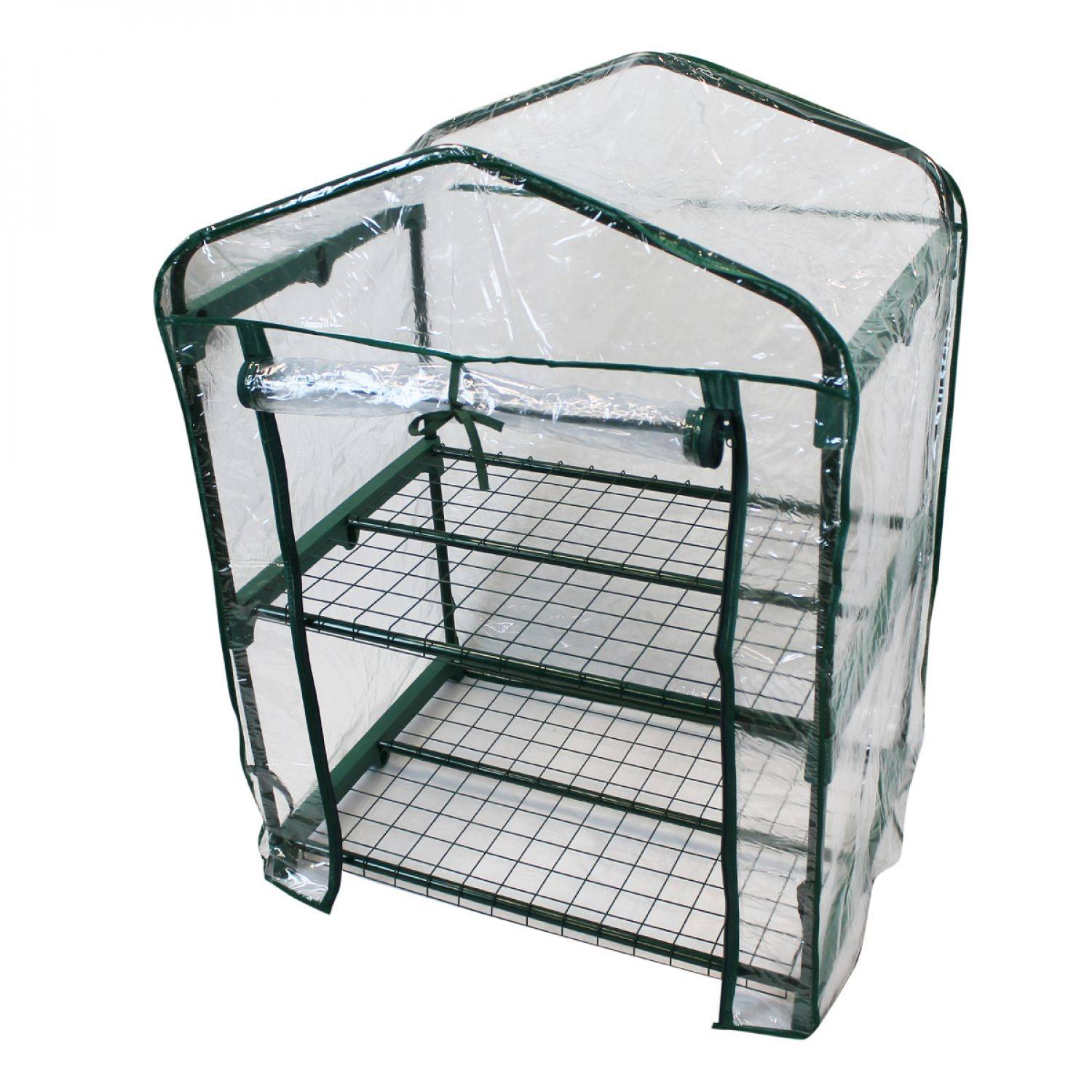 Linxor - Serre de jardin 2 étagères 69 x 49 x 90 cm transparente en plastique PVC - Linxor - Image 1