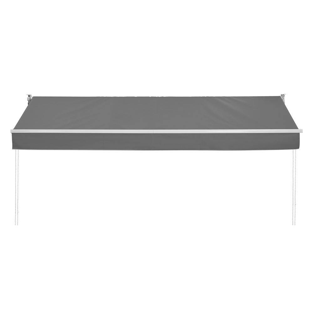 Store banne 2 en 1 avec double protection verticale et horizontale - Terrasse et balcon 4 x 3 Gris - Image 1