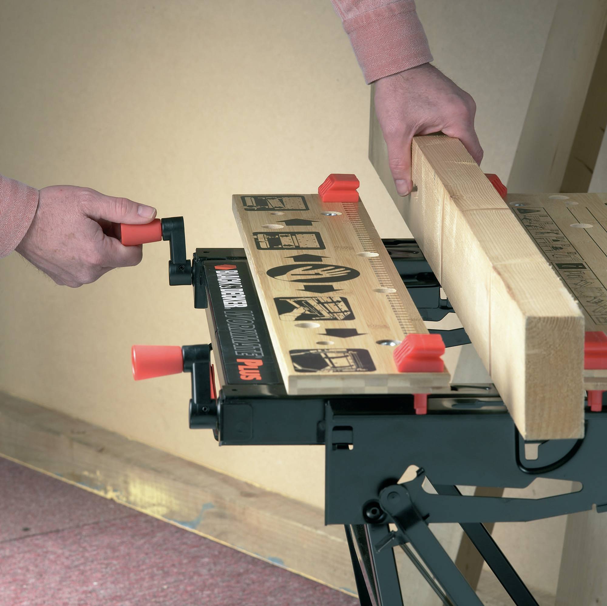 Etabli-étau pliable grand format - Plan de travail : 740 x 541 mm - 2 hauteurs - Charges maximales : 250 kg - Image 2