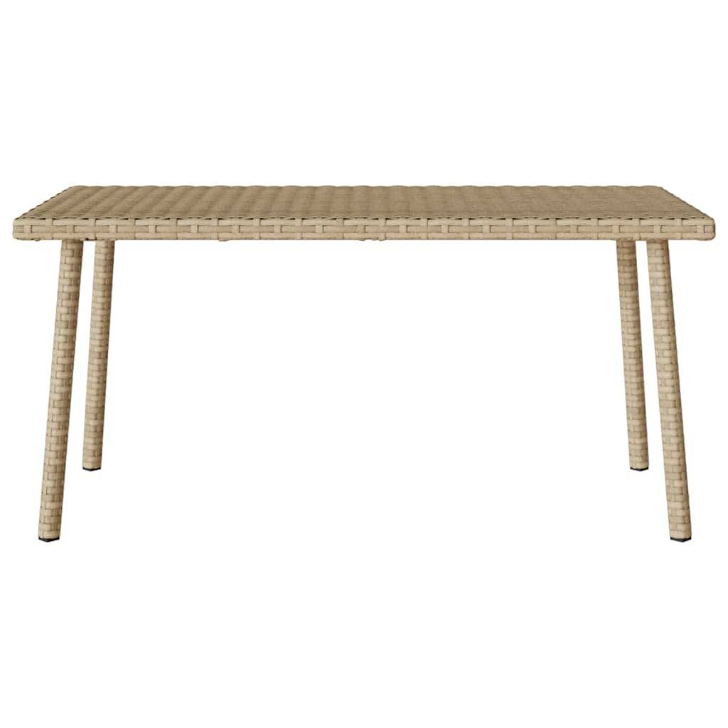 PANGIVO - Table basse de jardin rectangulaire beige résine tressée 80 x 40 x 37 cm - PANGIVO - Image 3