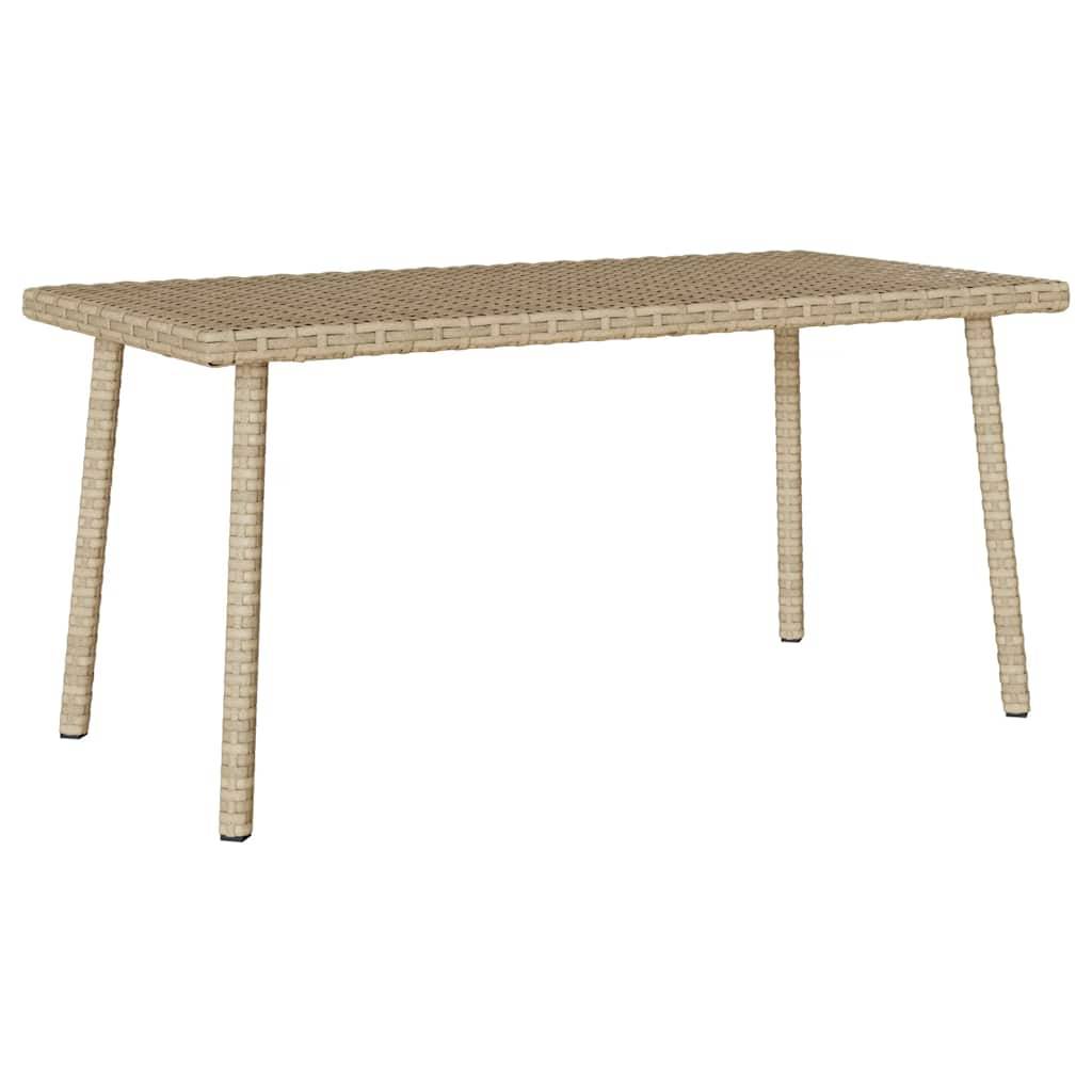 PANGIVO - Table basse de jardin rectangulaire beige résine tressée 80 x 40 x 37 cm - PANGIVO - Image 5