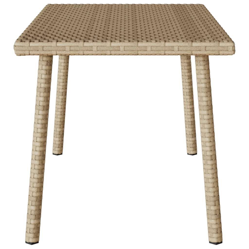 PANGIVO - Table basse de jardin rectangulaire beige résine tressée 80 x 40 x 37 cm - PANGIVO - Image 4