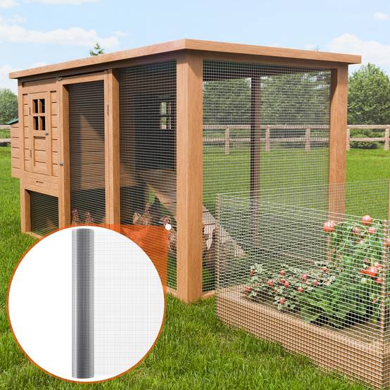 Vevor - VEVOR Grillage métallique soudé galvanisé 1.22x15.24m, maille 12.7x12.7mm, pour clôture/cage à lapins/jardin. - Image 8