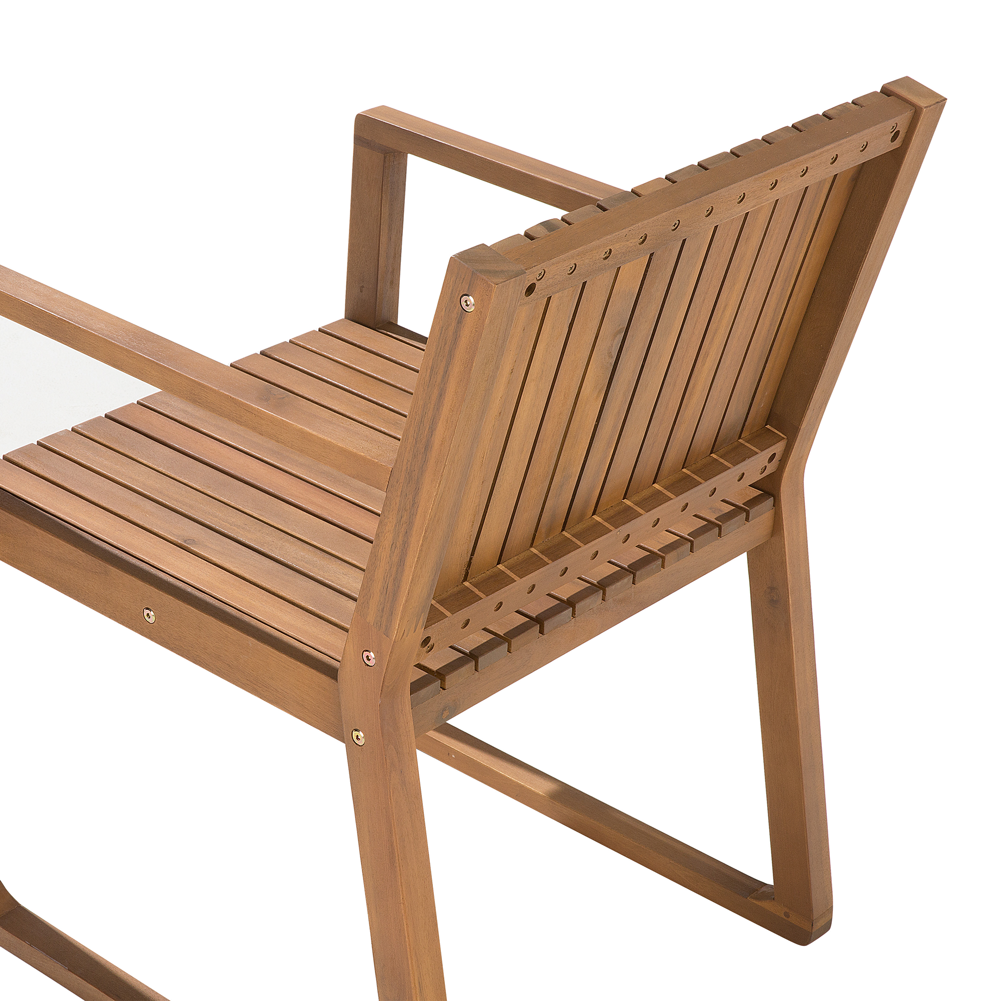 Beliani - Ensemble de Jardin composé d'une Table 180 x 90 cm et de 8 Chaises en Bois d'Accacia avec Coussins d'Assise Verts motif Feuilles Beliani - Image 8