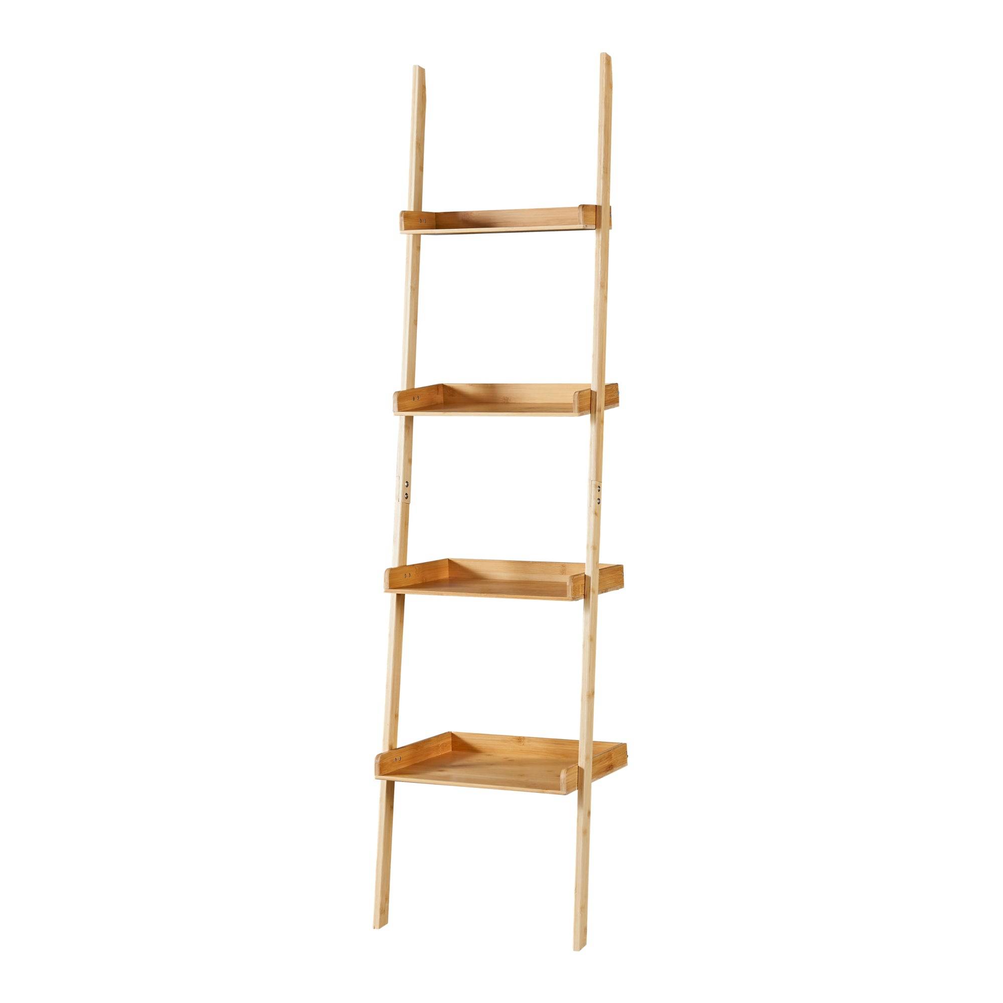 Étagère échelle bambou 176 x 44 cm naturel - Image 1
