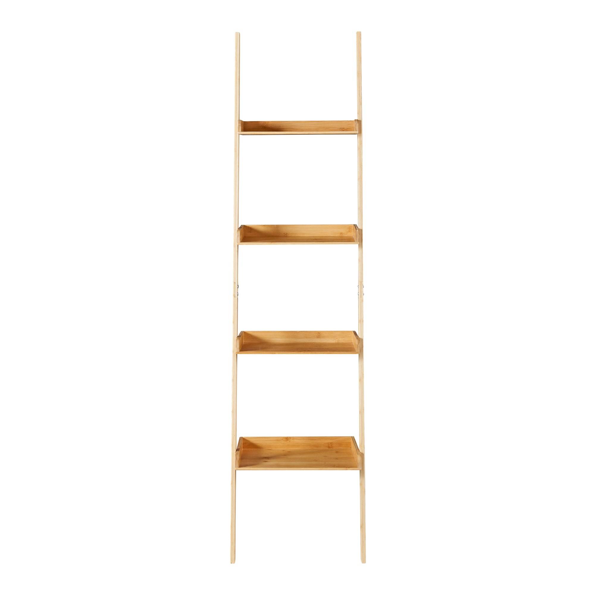 Étagère échelle bambou 176 x 44 cm naturel - Image 3