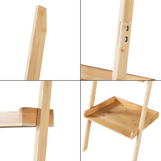 Étagère échelle bambou 176 x 44 cm naturel - Image 4