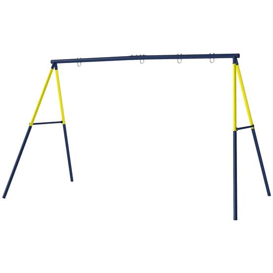 Cadre balançoire métal bleu pour 2 sièges, charge 150 kg - Image 2