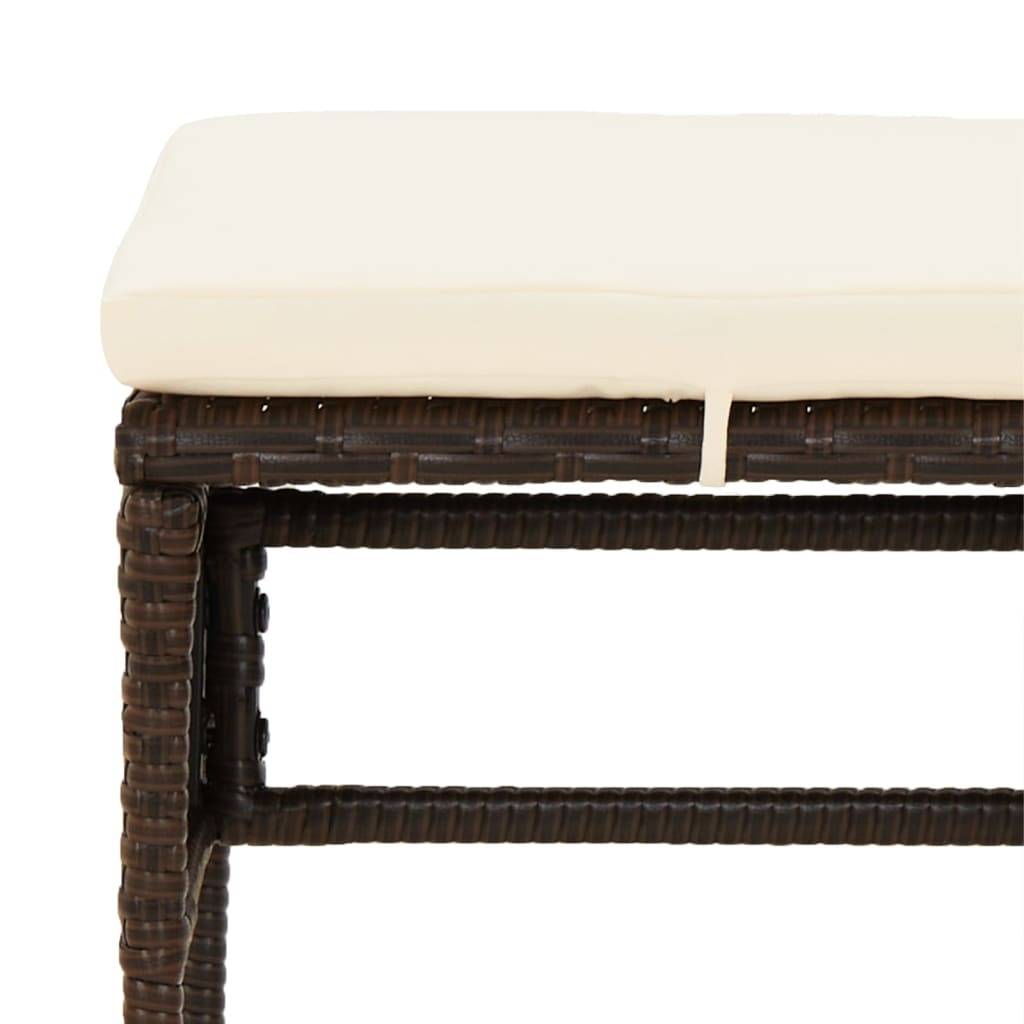 Helloshop26 - Salon de jardin meuble d'extérieur ensemble de mobilier 6 pièces avec coussins marron résine tressée - Image 6