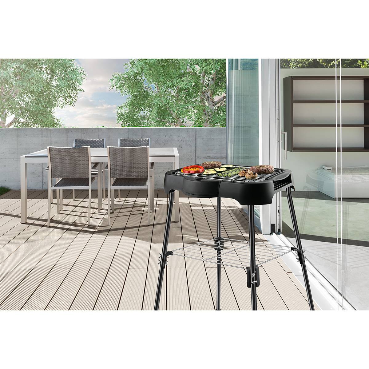 Barbecue électrique sur pieds 2000w MAXIM'S PLUS Taurus - Image 4
