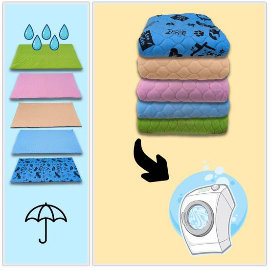 Tapis qui remplace la Litière pour Cochon d'Inde et Lapin - Absorbant, Imperméable, Passe en Machine - 120 x 60 cm - Neo Solvo - Image 3