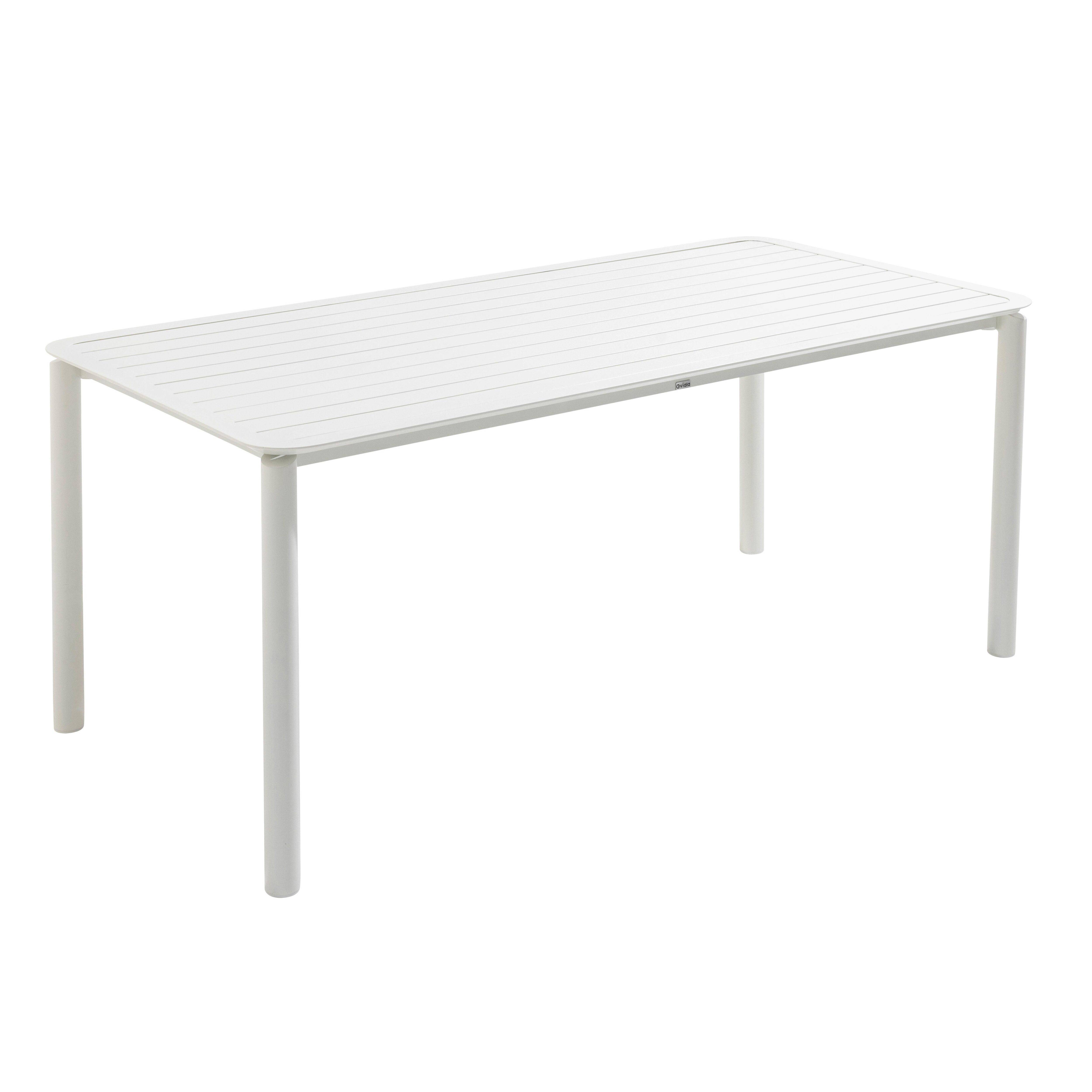 Oviala - Ensemble table de jardin et 8 chaises blanc Almada - Oviala - Image 3