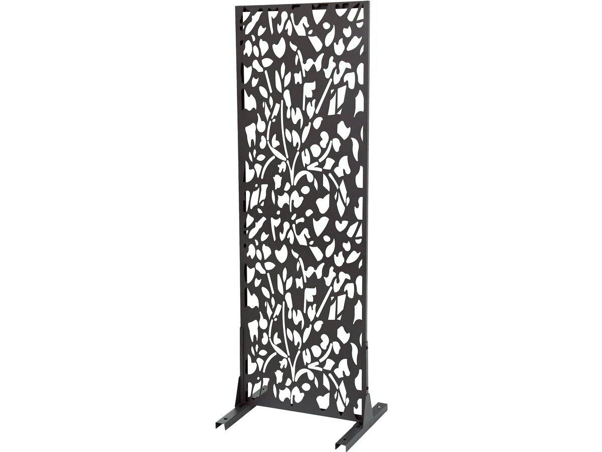Habitat Et Jardin - Clôture Décorative En Métal "flower" 50 X 150 Cm - Anthracite -habitat Et Jardin - Image 1