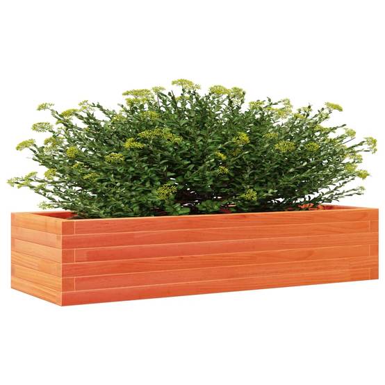 Jardinière | Pot de fleurs | Cache-pot | Bac à fleurs cire marron 110x40x23 cm bois de pin massif - Image 4