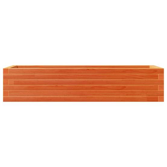 Jardinière | Pot de fleurs | Cache-pot | Bac à fleurs cire marron 110x40x23 cm bois de pin massif - Image 5