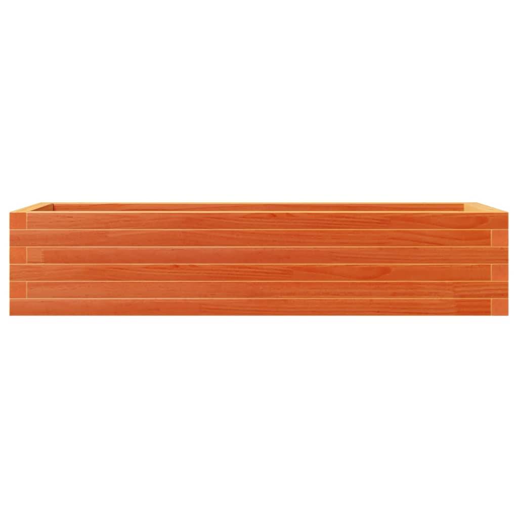 Jardinière | Pot de fleurs | Cache-pot | Bac à fleurs cire marron 110x40x23 cm bois de pin massif - Image 5